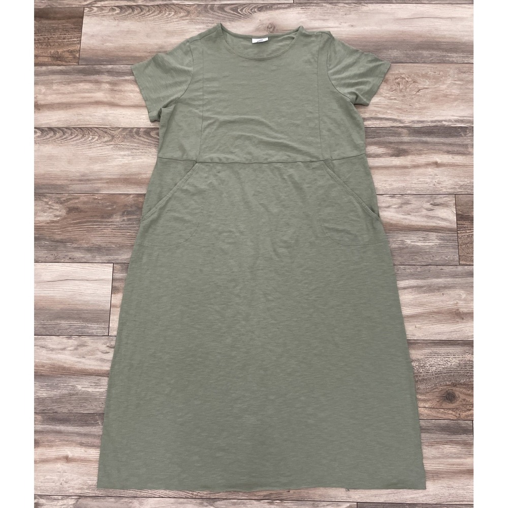 J. Jill pale Olive Green short sleeve casual stretchy maxi dress size XL